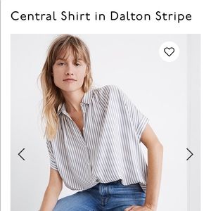 Madewell Central Shirt in Dayton Stripe size S